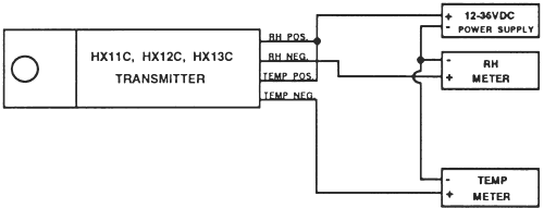 Wiring for HX11C, HX12C, HX13C, HX21C